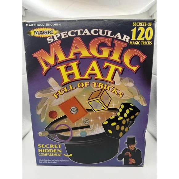 MARSHALL BRODIEN SPECTACULAR MAGIC HAT KIDS MAGIC KIT SECRETS OF 120 MAGIC TRICK - Picture 1 of 12